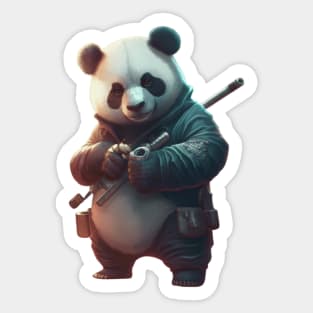 Panda Warrior Sticker